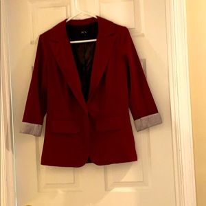 BCX suit jacket maroon size L